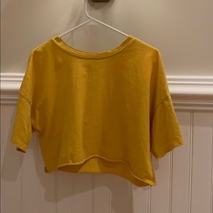 yellow crop top